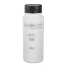 Classmates Acrylic Paint - White - 500ml 