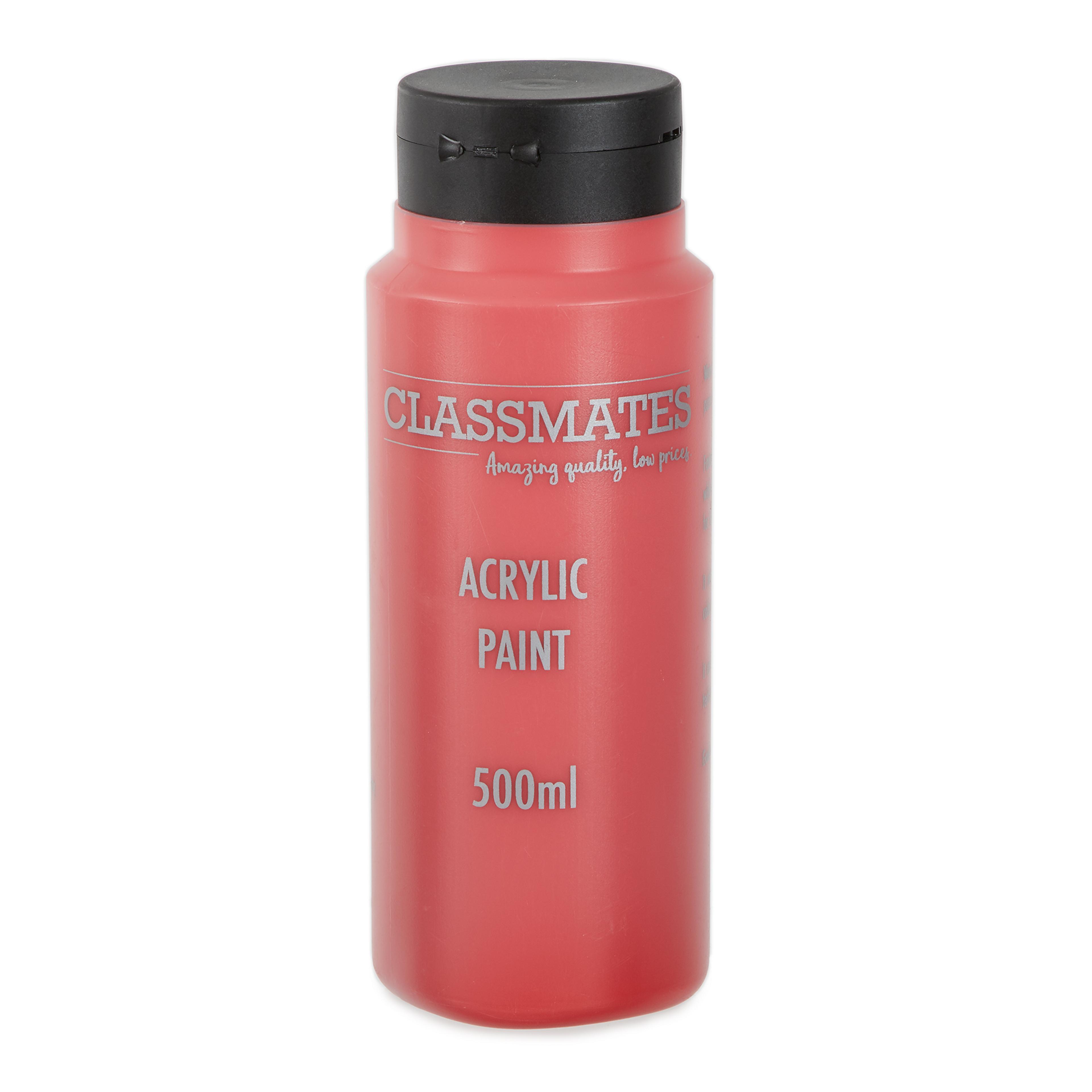 Classmates Acrylic Paint - Scarlet Red - 500ml