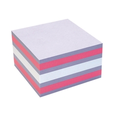 Brilliant Cube Sticky Notes Cube - Pink/Purple/White - 75 x 75mm