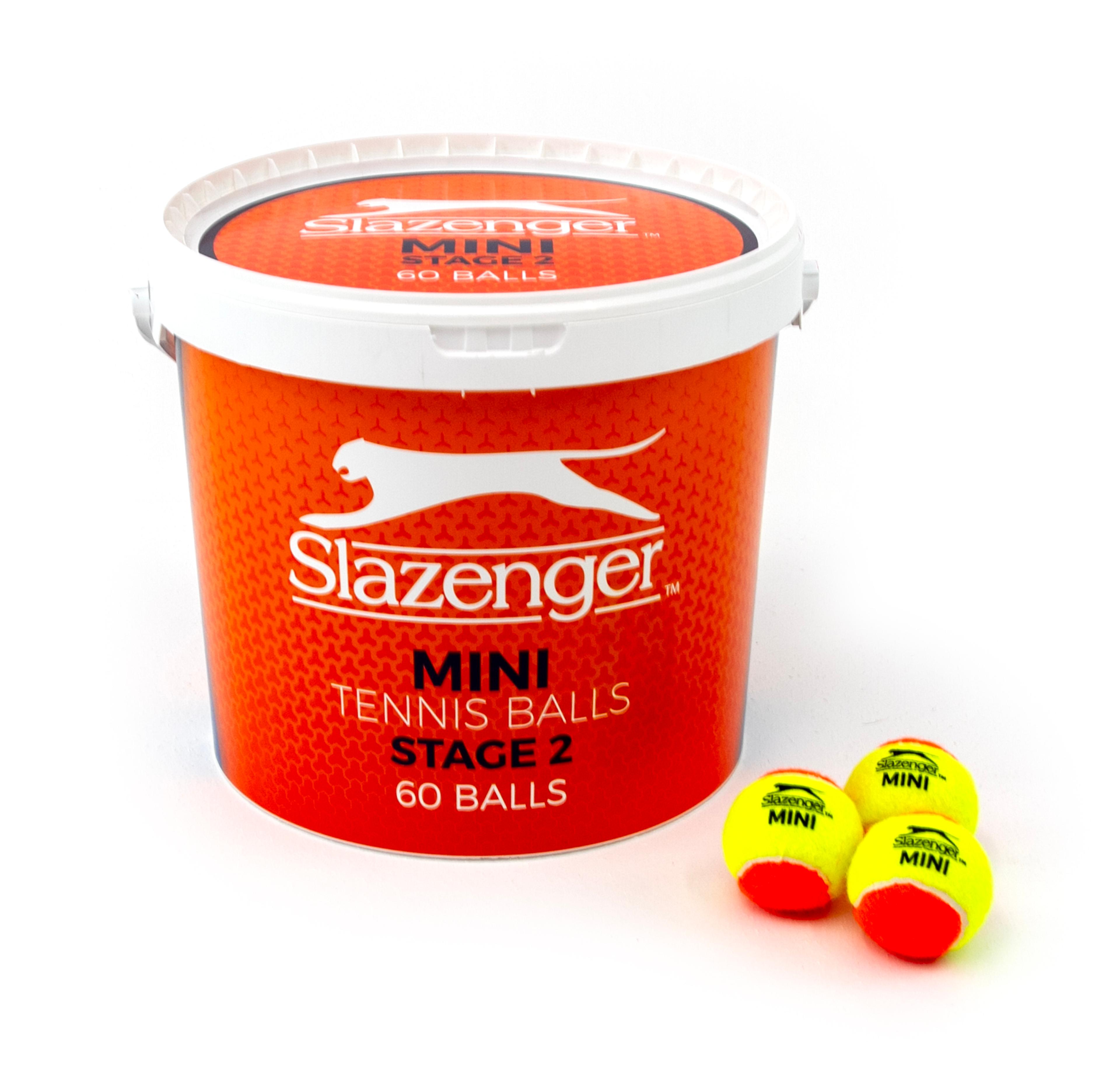 Slazenger Mini Tennis Balls - Orange Stage - Pack of 60