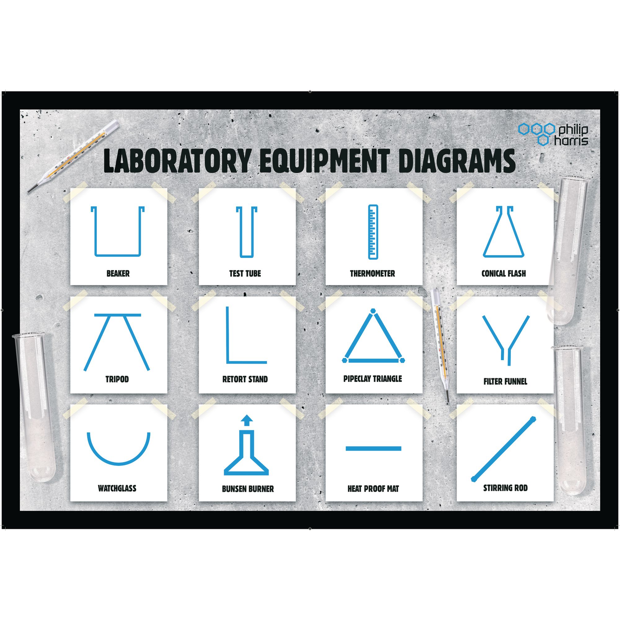 B8R06942 - Laboratory Apparatus Symbols | Philip Harris