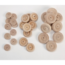 Turned Wheels - 40mm - Pack of 100