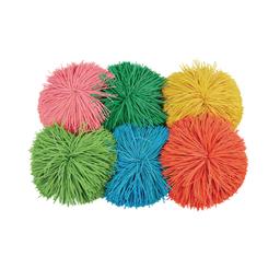 Findel Everyday Pom Pom Balls - Assorted - 75mm - Pack of 6