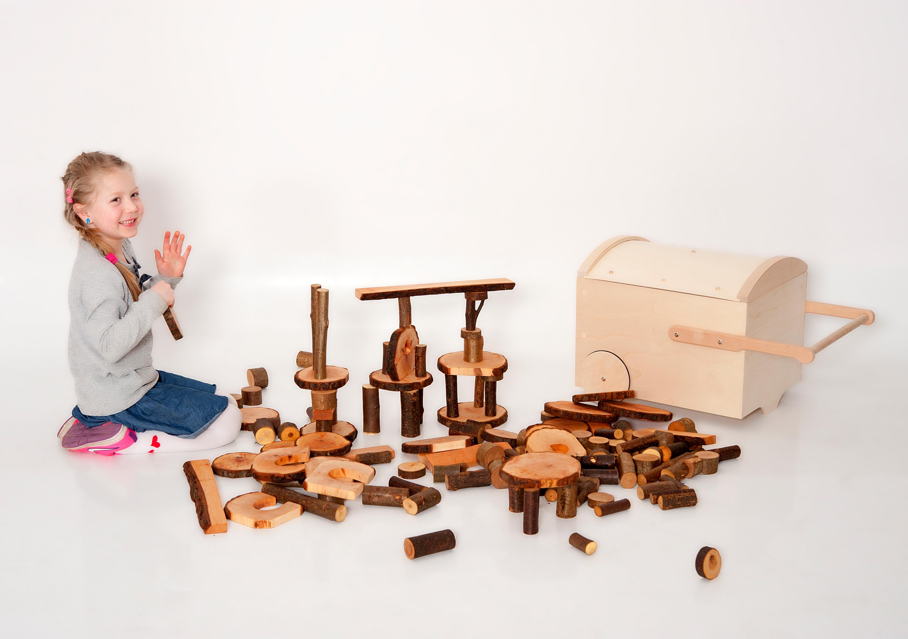 MagicWood Toys Natural Wooden EcoBlocks - Pack of 144