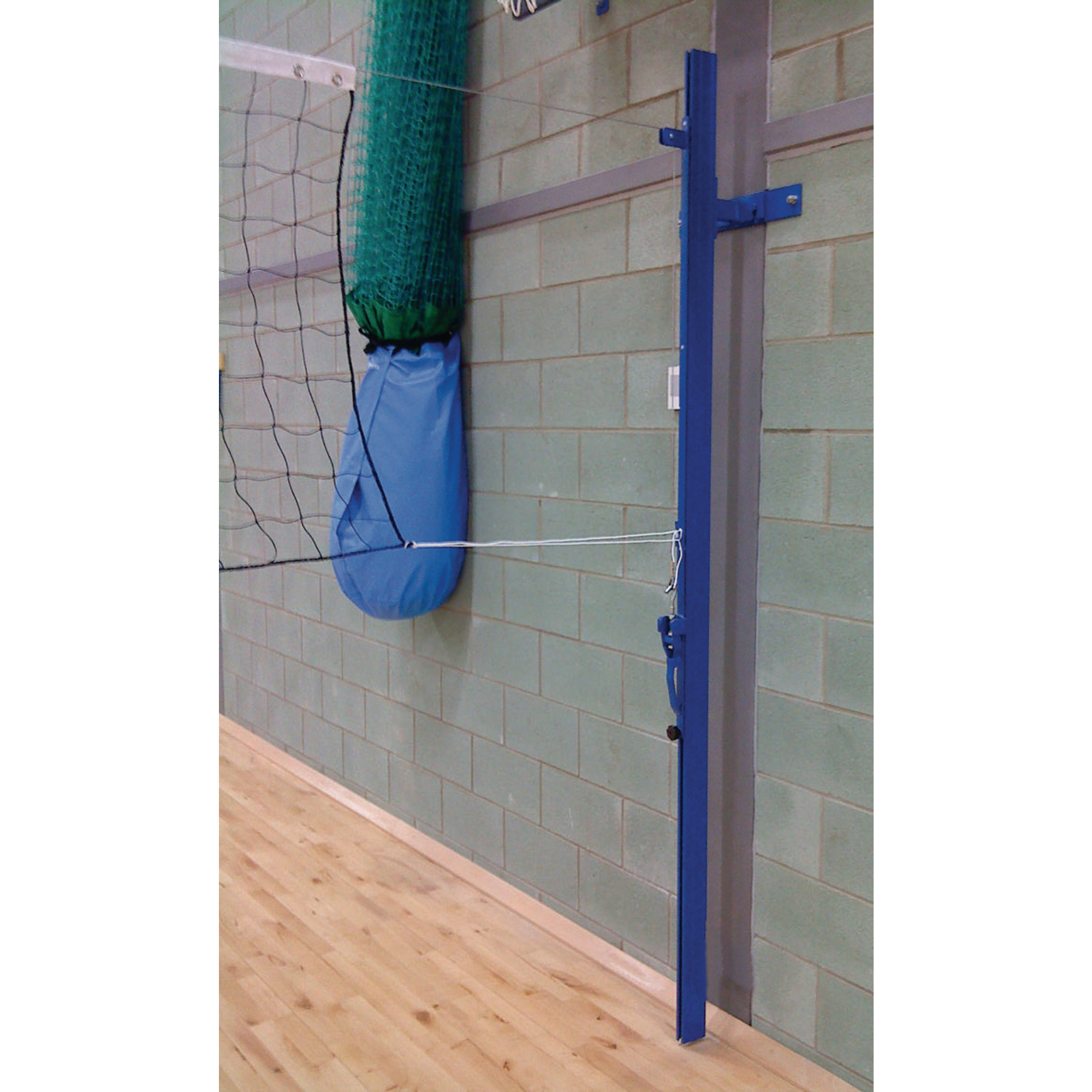 IVBP07911 Universal WallMounted Volleyball Posts Blue Pair