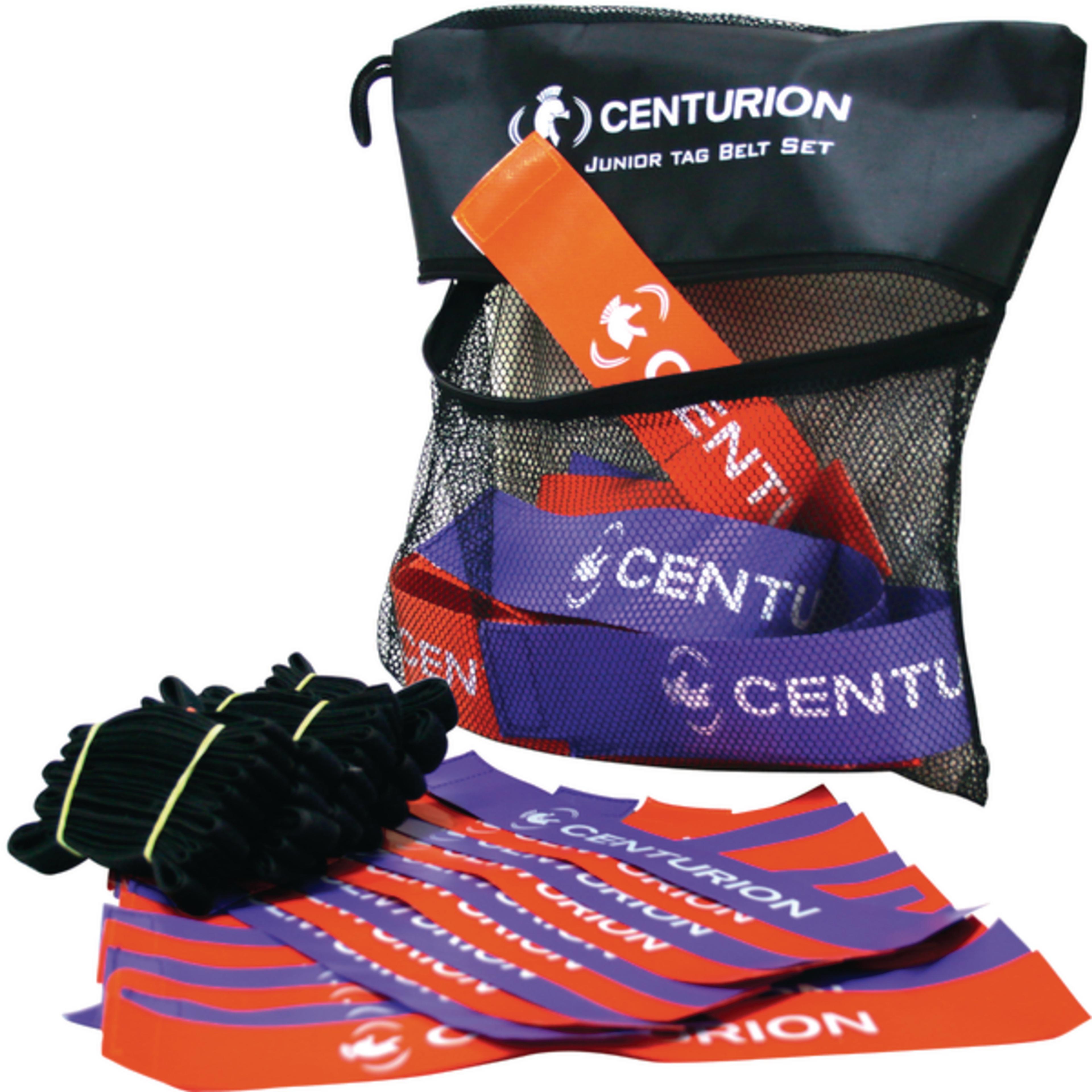 Centurion Junior Tag Rugby Belt Set - Purple/Orange - Pack of 20