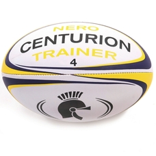 Centurion Nero Trainer Rugby Ball - White/Yellow/Blue - Size 4