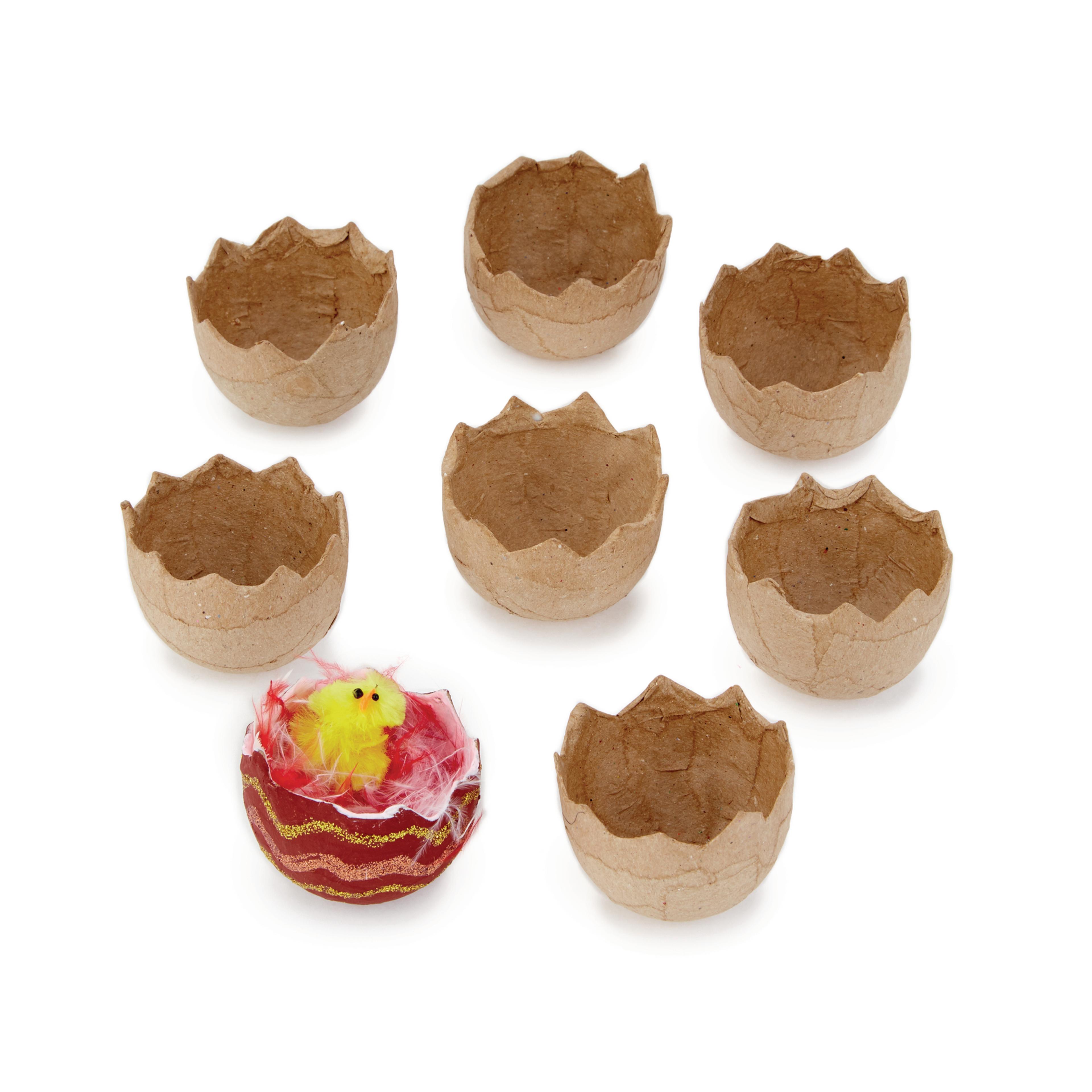Papier Mâché Eggshells - Pack of 8