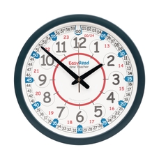 Easy Read Time Teacher - 24-Hour Classroom Wall Clock