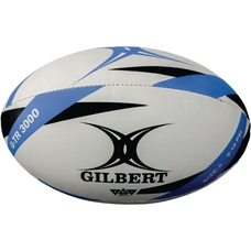 Gilbert G-TR3000 Training Rugby Ball - White/Blue - Size 5