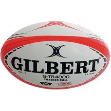 Gilbert G-TR4000 Training Rugby Ball - White/Red - Size 3
