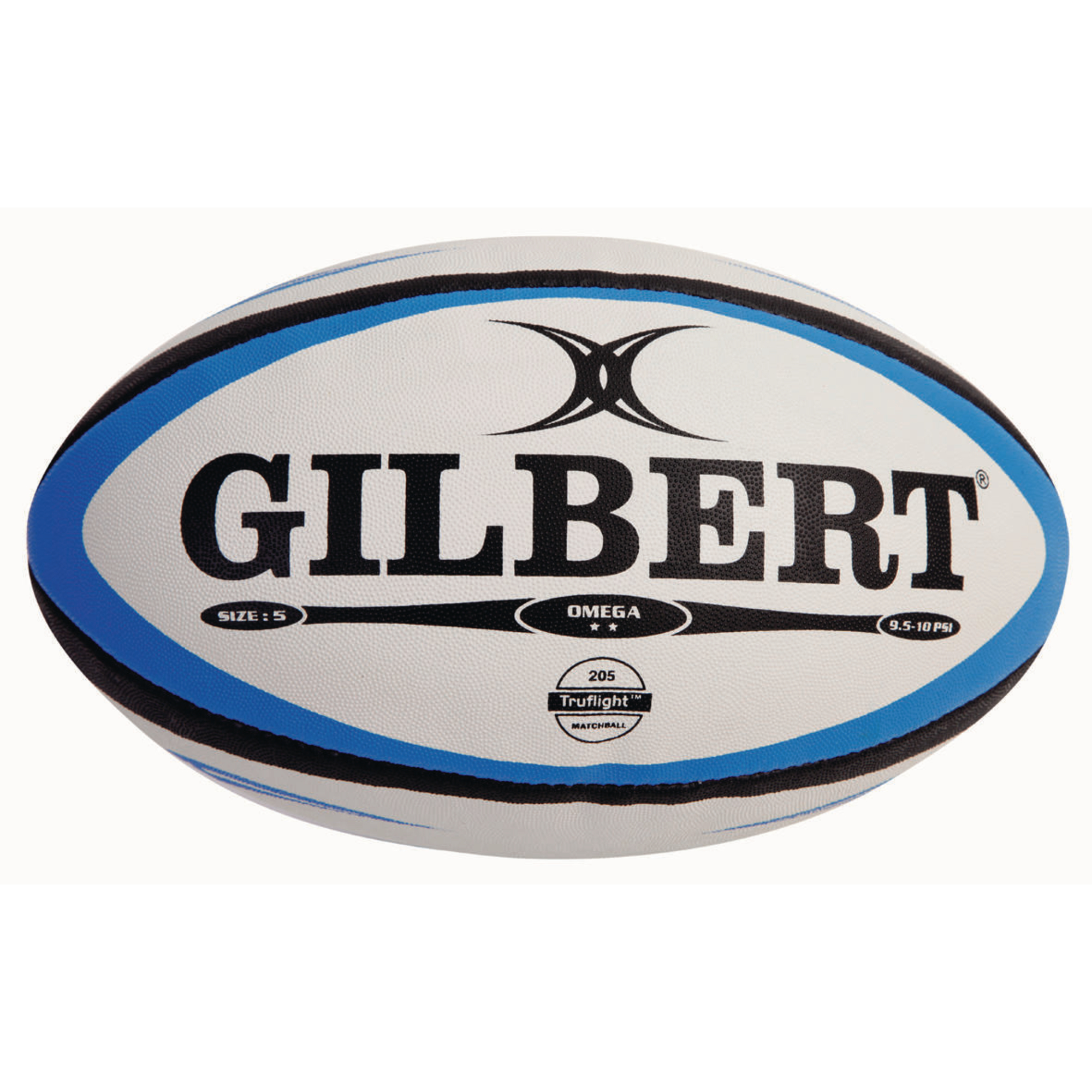 PRGP07775 - Gilbert Omega Match Rugby Ball - Blue/Black - Size 3 | Davies  Sports
