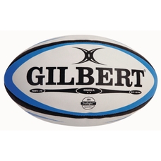 Gilbert Omega Match Rugby Ball - Blue/Black - Size 5