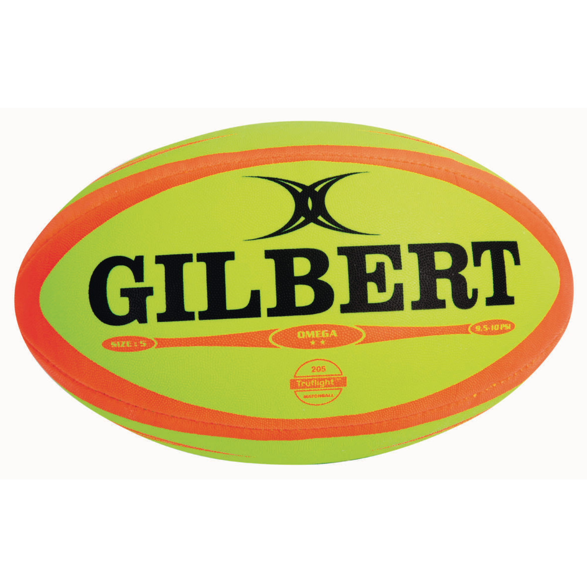Gilbert Omega Rugby Ball Orange Sz5