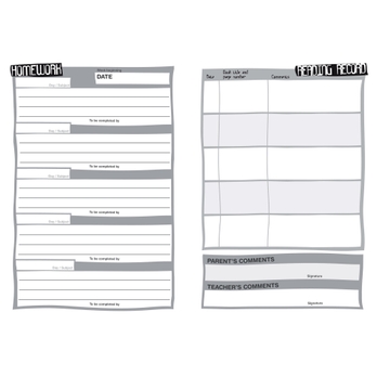 Printable homework template picture