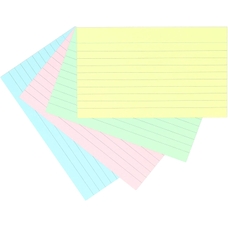 Silvine Record Cards - Assorted - 203 x 127mm - Pack of 100