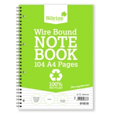Silvine Recycled Notebooks - A4 - Pack of 12