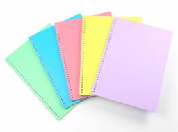 Silvine Polyprop Notebooks - Assorted - A4 - Pack of 5