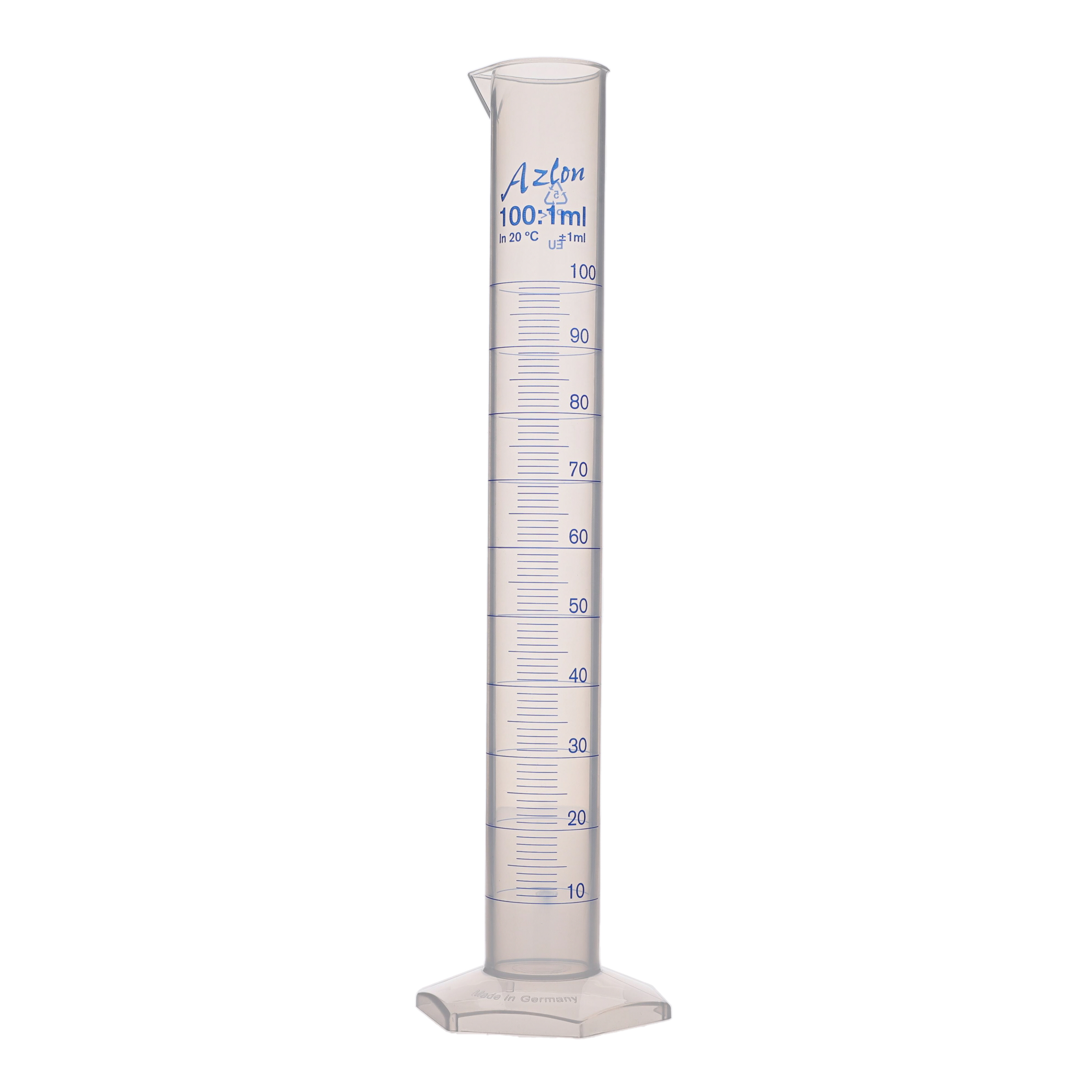 E8R06745 - Azlon® Measuring Cylinder, Tall Form: 100ml - Pack of 5 
