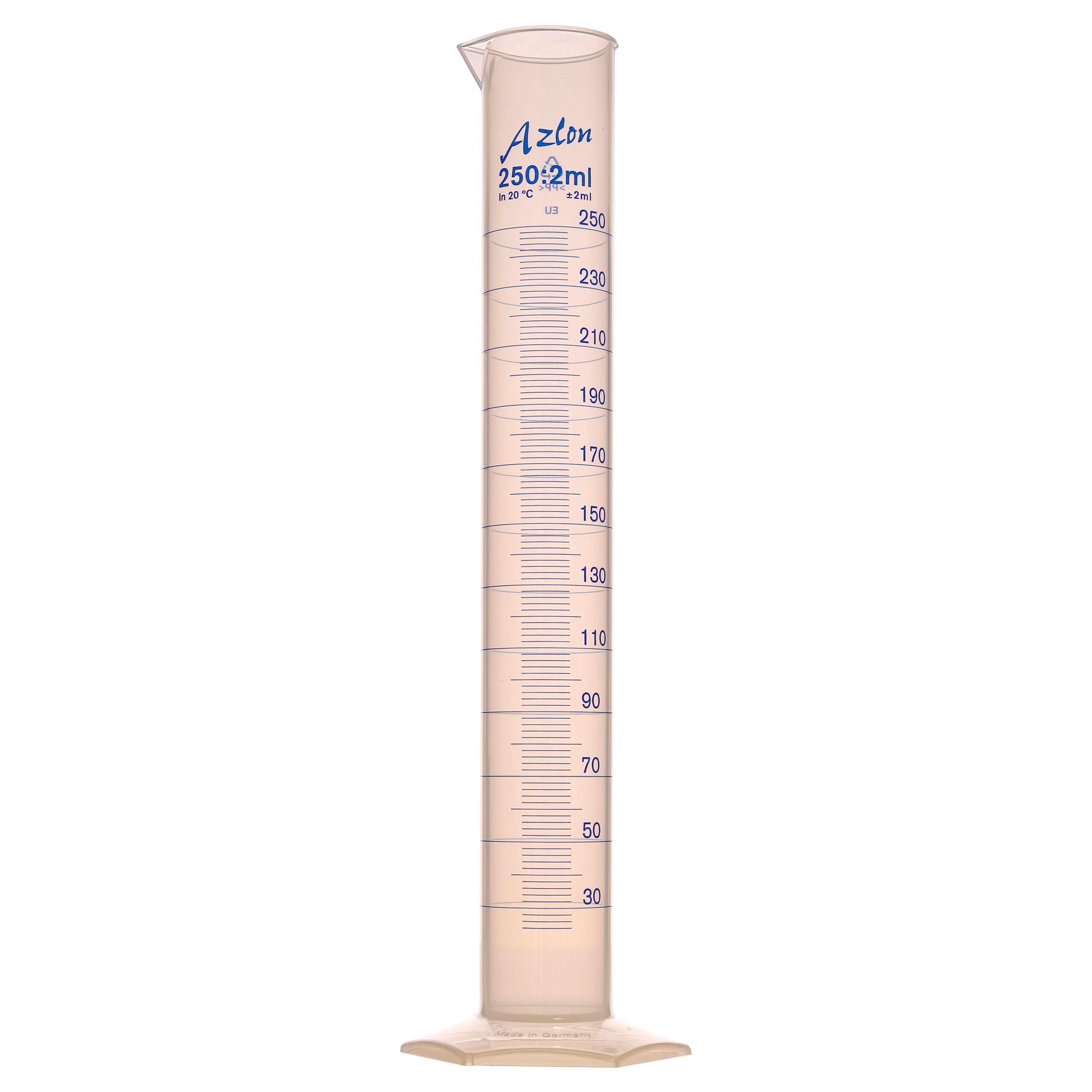 AZLON Measuring Cylinder - Tall Form - 250ml