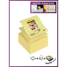 Post-it Z-Notes - Large Format Lined - Canary Yellow - 101 x 101mm - Pack of 5
