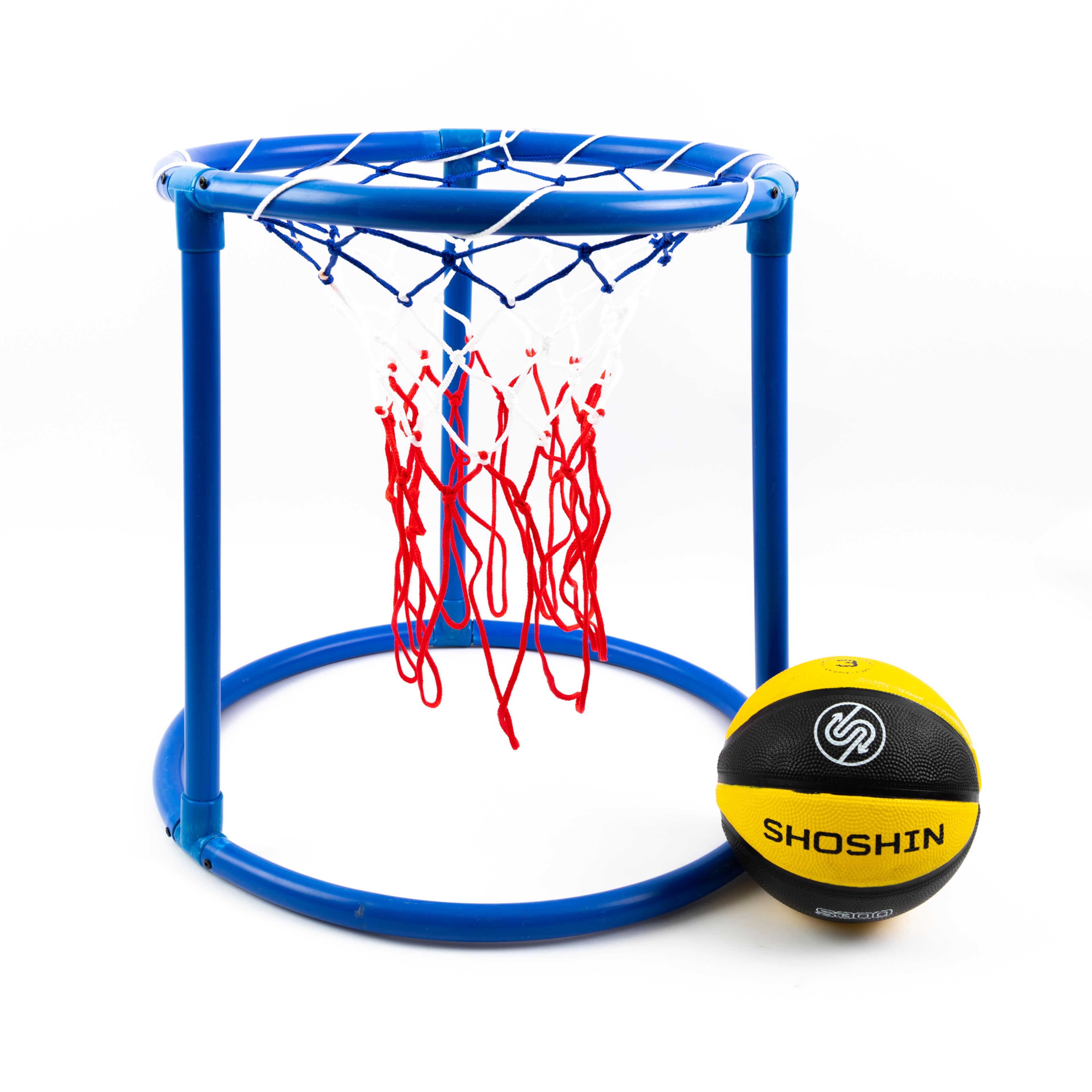 Floor Basketball Set - Blue/Yellow - Size 3