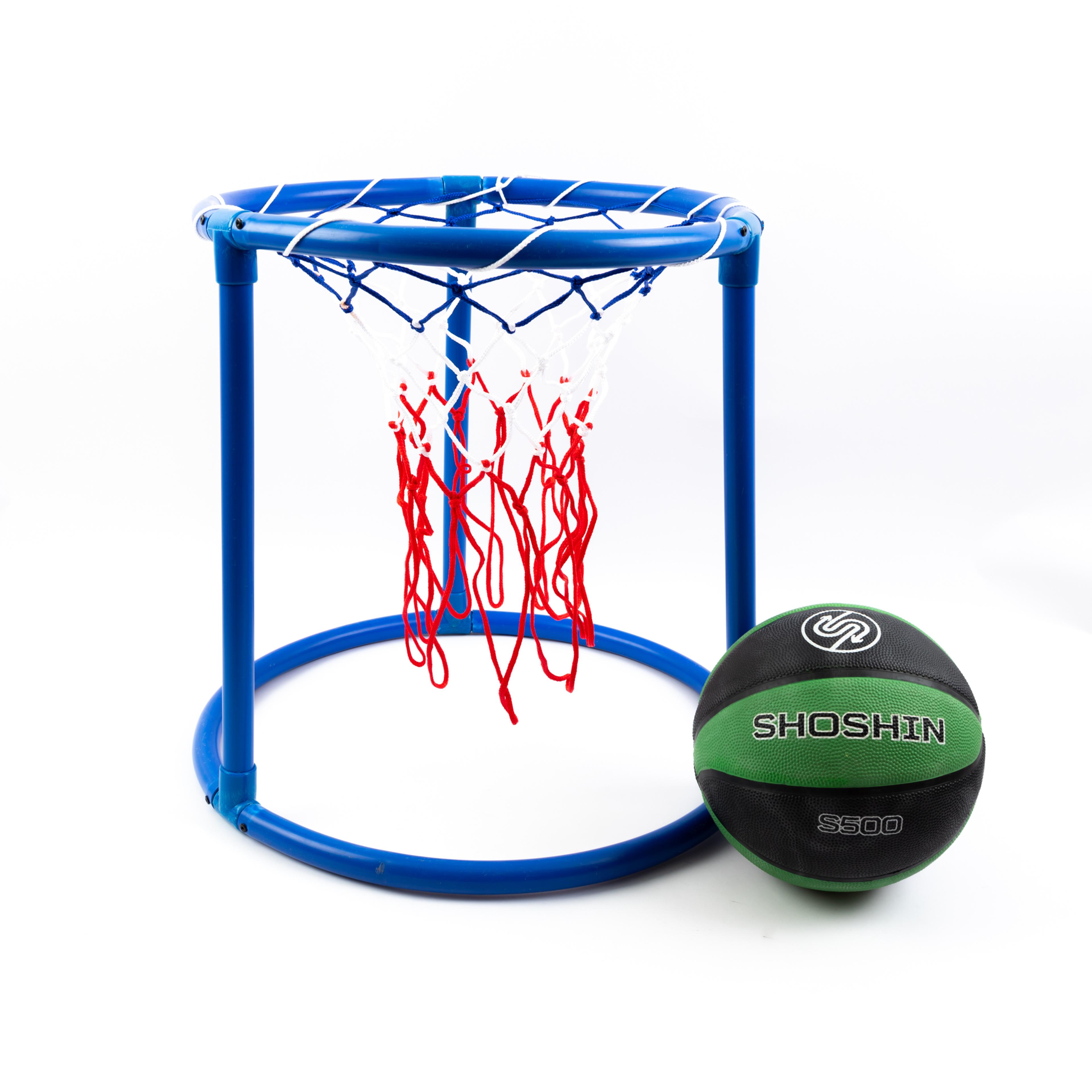Floor Basketball Set - Blue/Green - Size 5