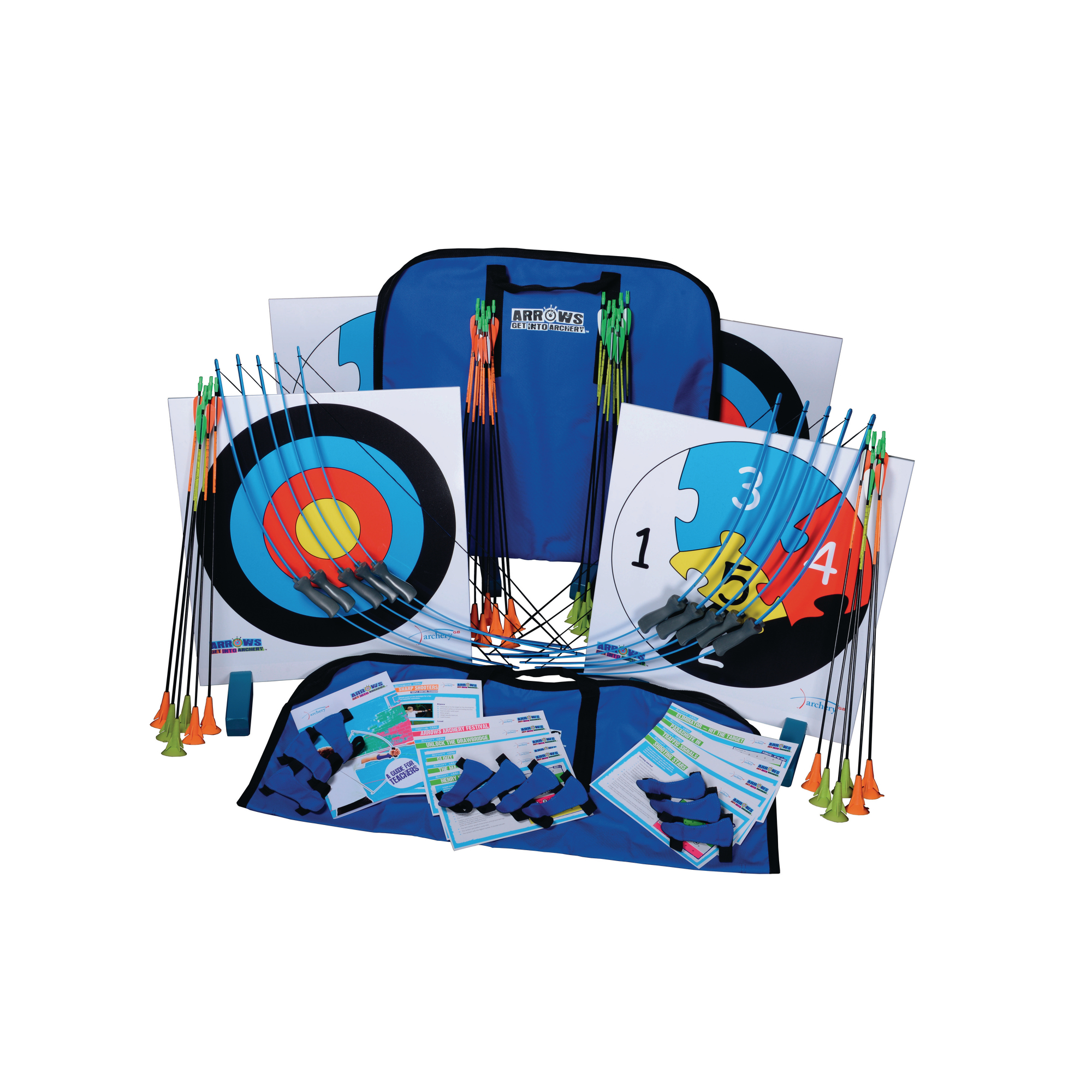 PARP08027 Arrows Archery Kit Ten Bow Pack Davies Sports