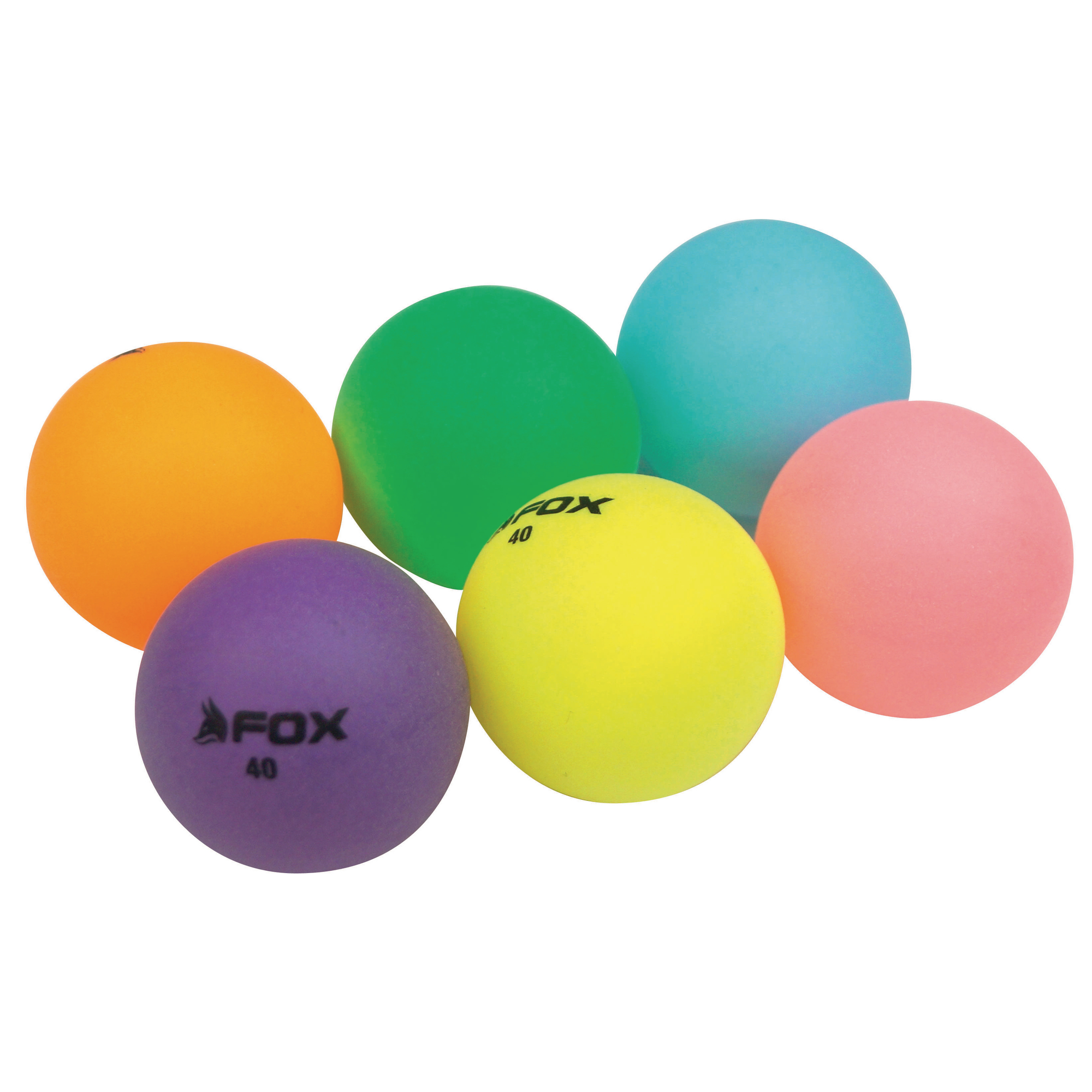 Itbp08140 Fox Coloured Table Tennis Balls Assorted Pack Of 6 Findel International