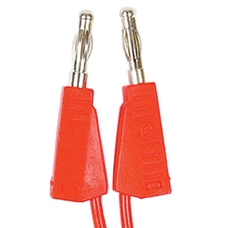 4mm Stackable Plug Leads: Red, 250mm - Pack of 50