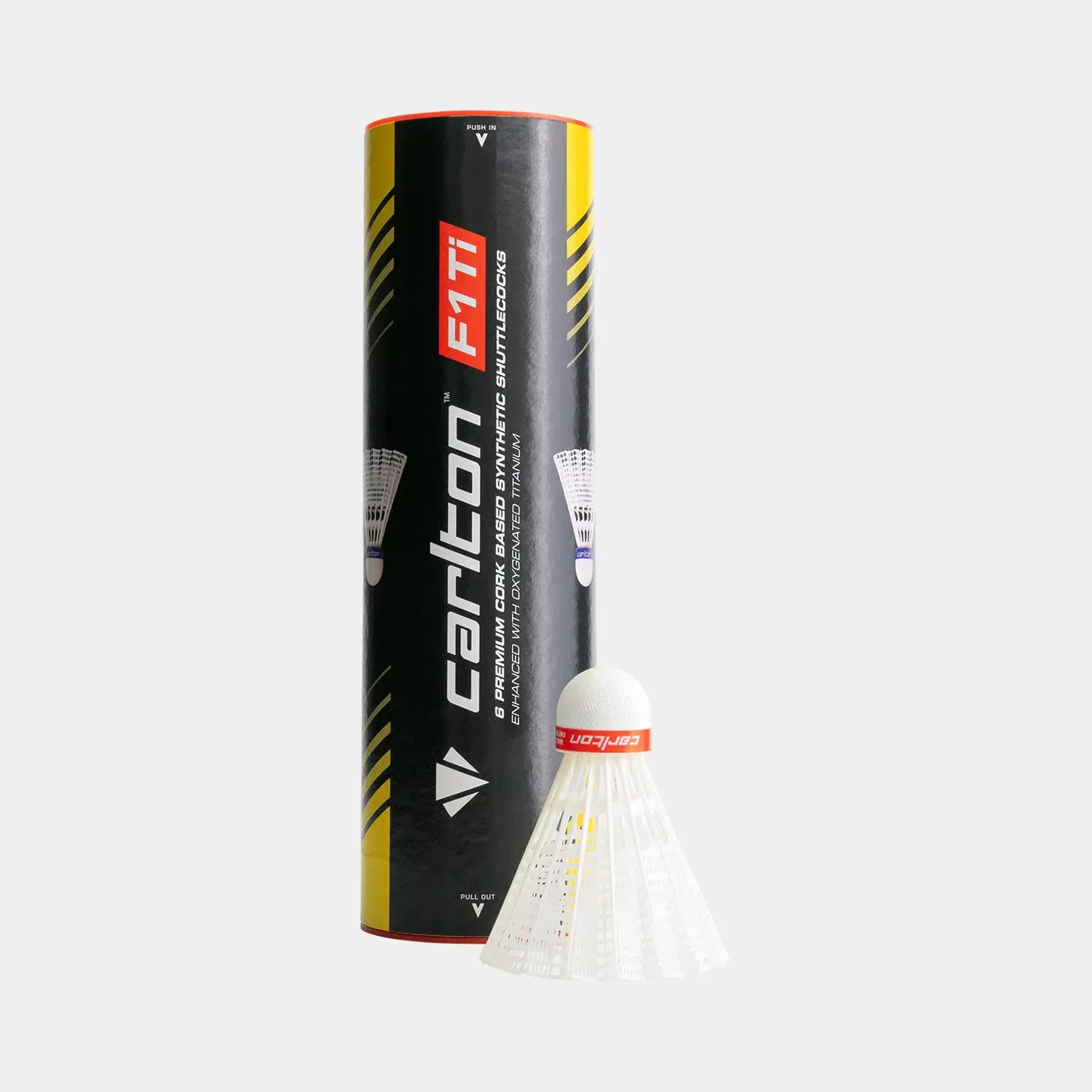 Carlton F1 Shuttlecocks - White - Fast - Pack of 6
