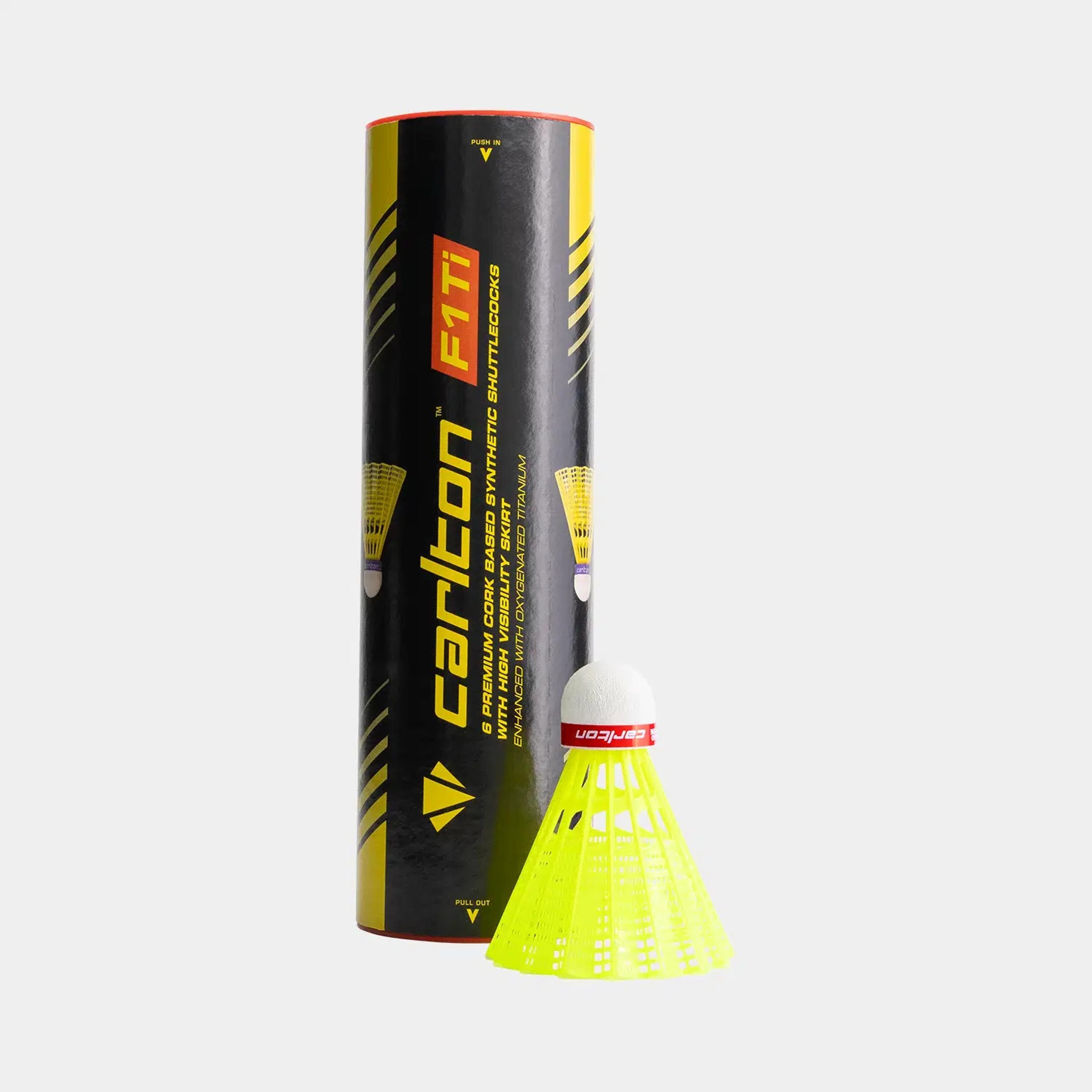 Carlton F1 Shuttlecocks - Yellow - Fast - Pack of 6