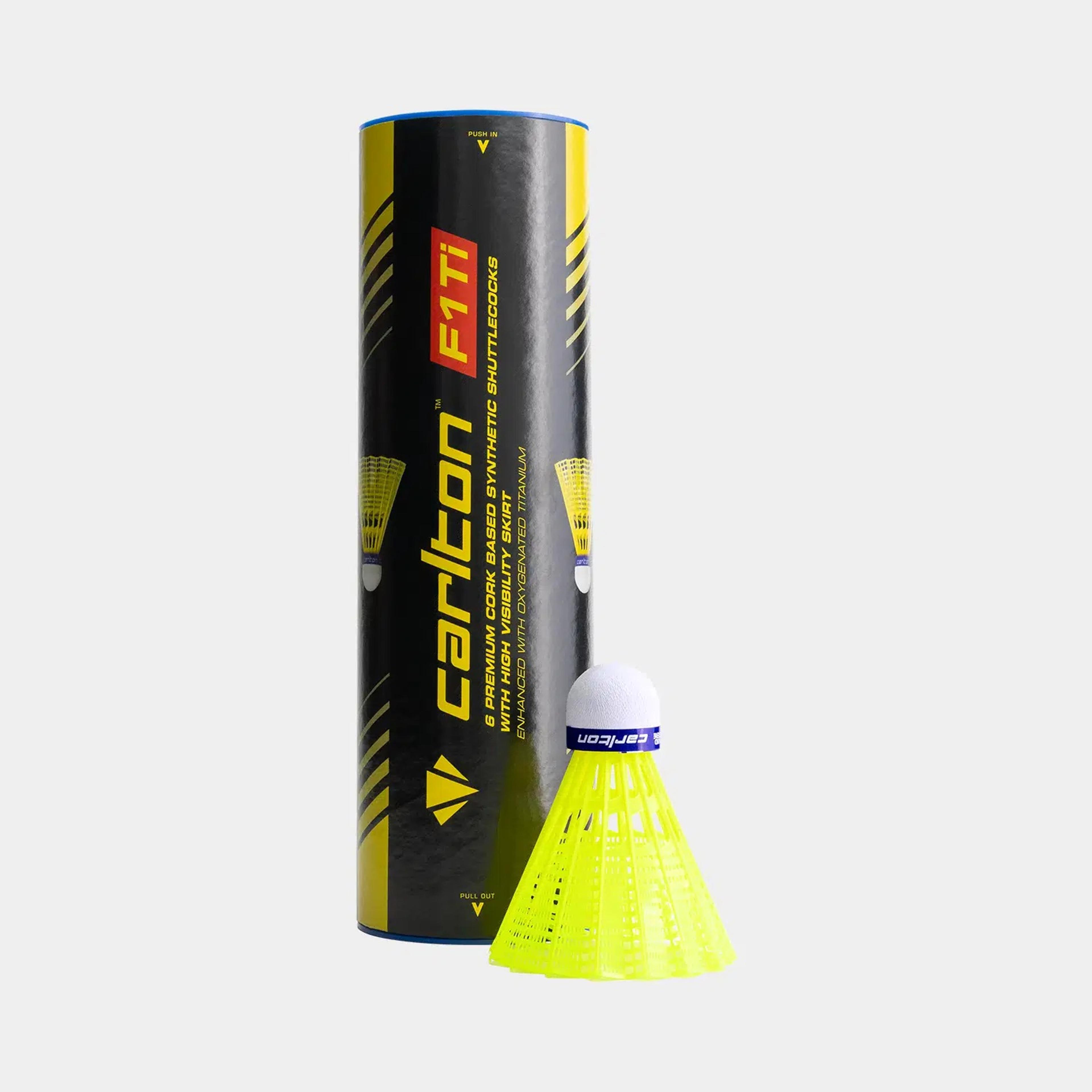 Carlton F1 Shuttlecocks - Yellow - Medium - Pack of 6