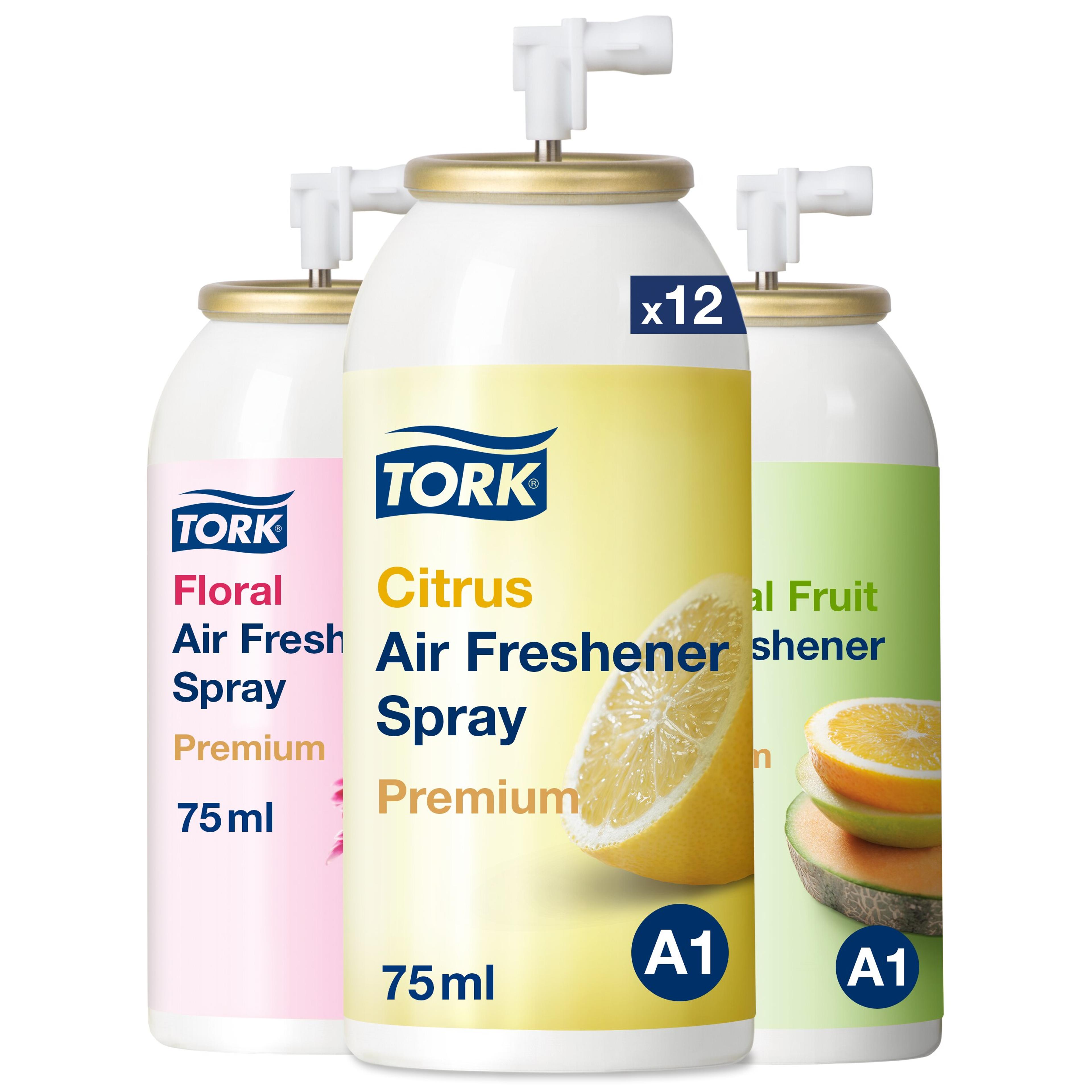 TORK Air Freshener Spray - Mixed Scent - Pack of 12