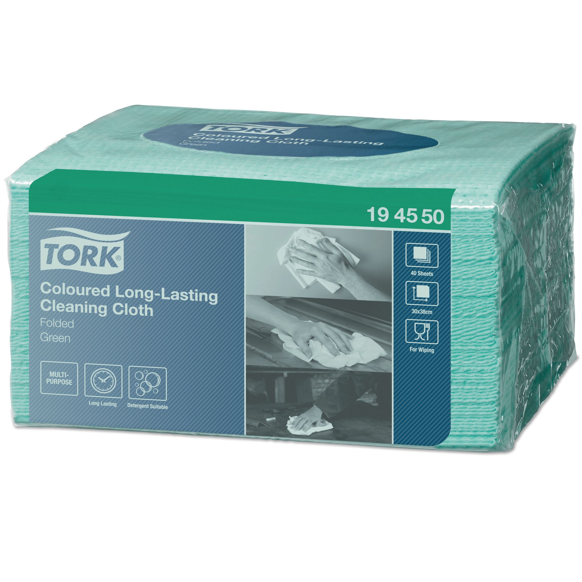Tork Green Long-lasting Cleaning Cloth