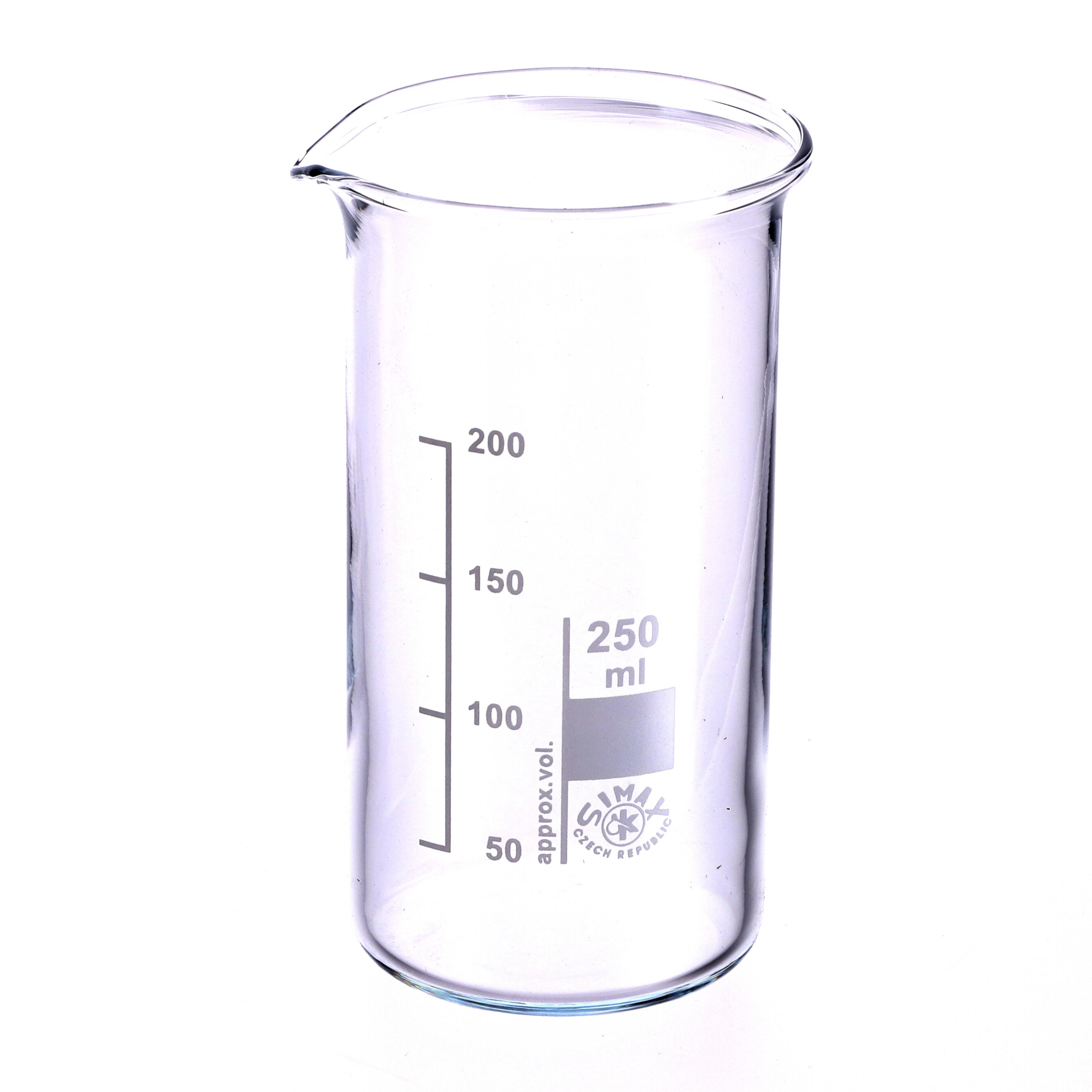 Simax Glass Beaker - Tall Form - 250ml - Pack of 10