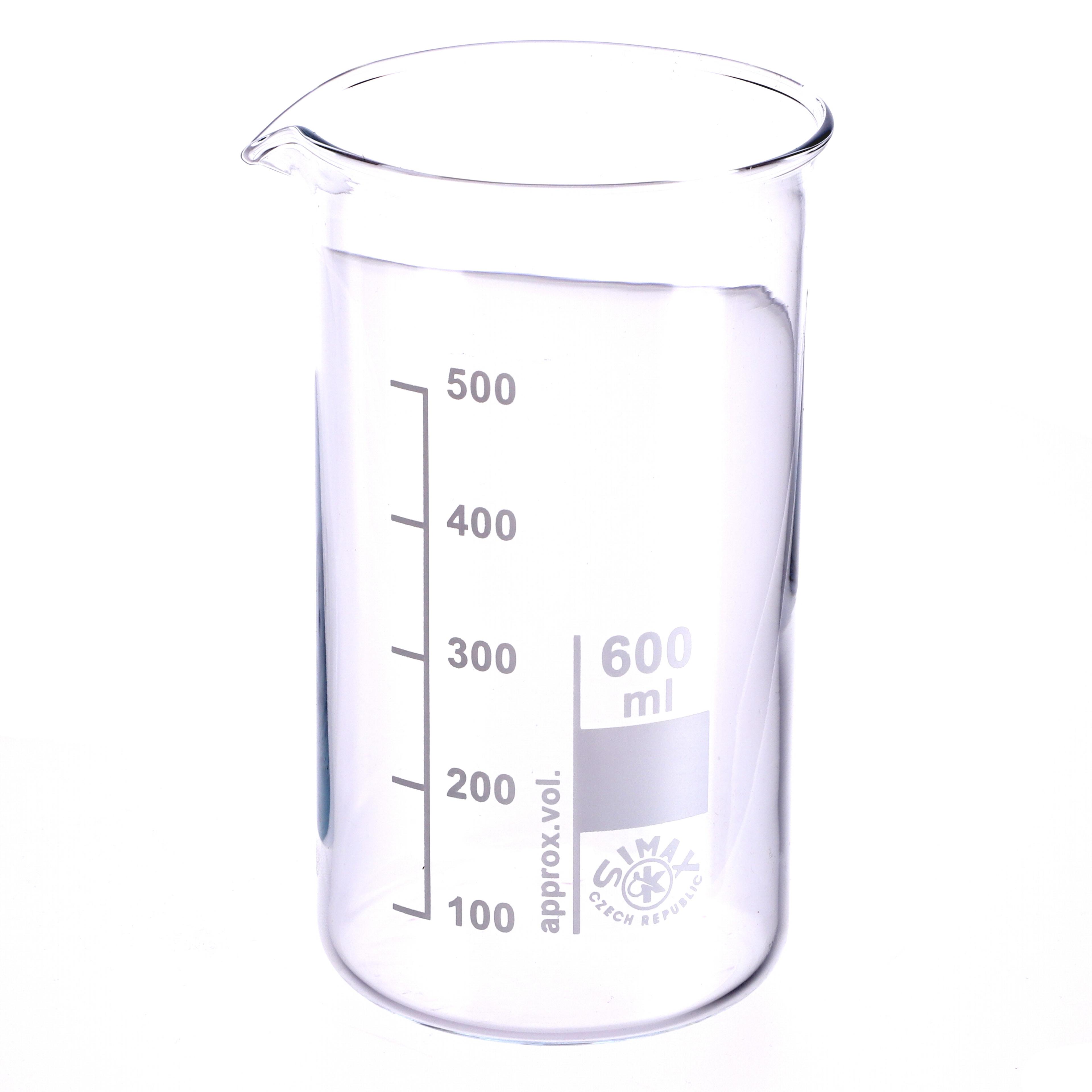 Simax Glass Beaker - Tall Form - 600ml - Pack of 10