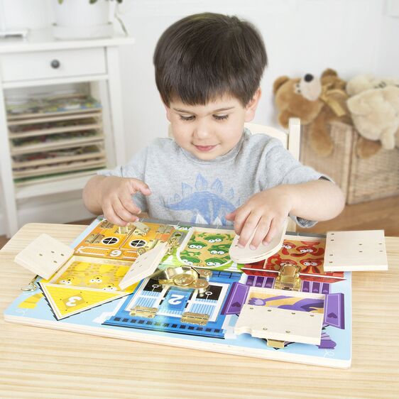 Melissa and doug wooden latches board online