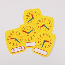 edx education 24 Hour Wipe Off Clock Dials - Pack of 5