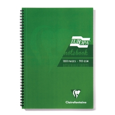 Clairefontaine Europa Notebooks - Green - A4 - Pack of 5