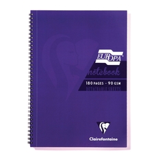 Clairefontaine Europa Notebooks - Purple - A4 - Pack of 5