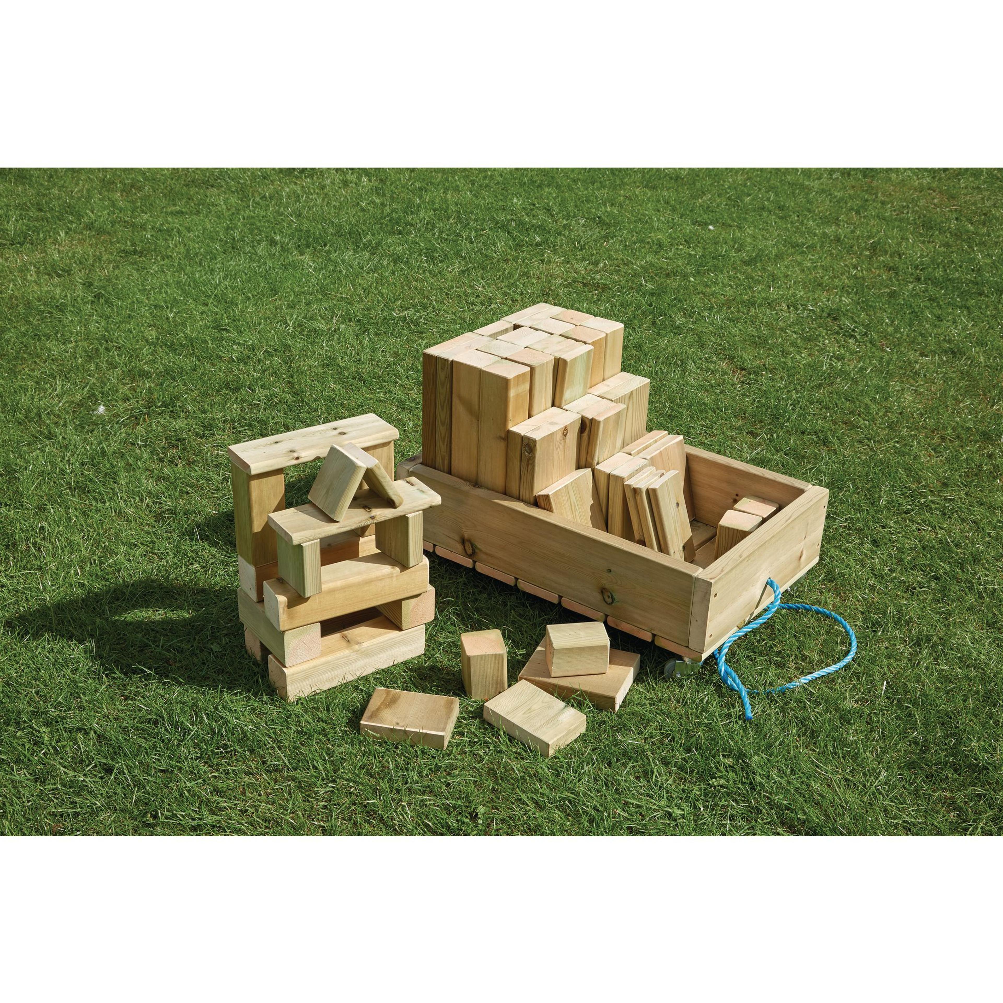 NEWBY LEISURE Block Cart and Blocks - Pack of 59