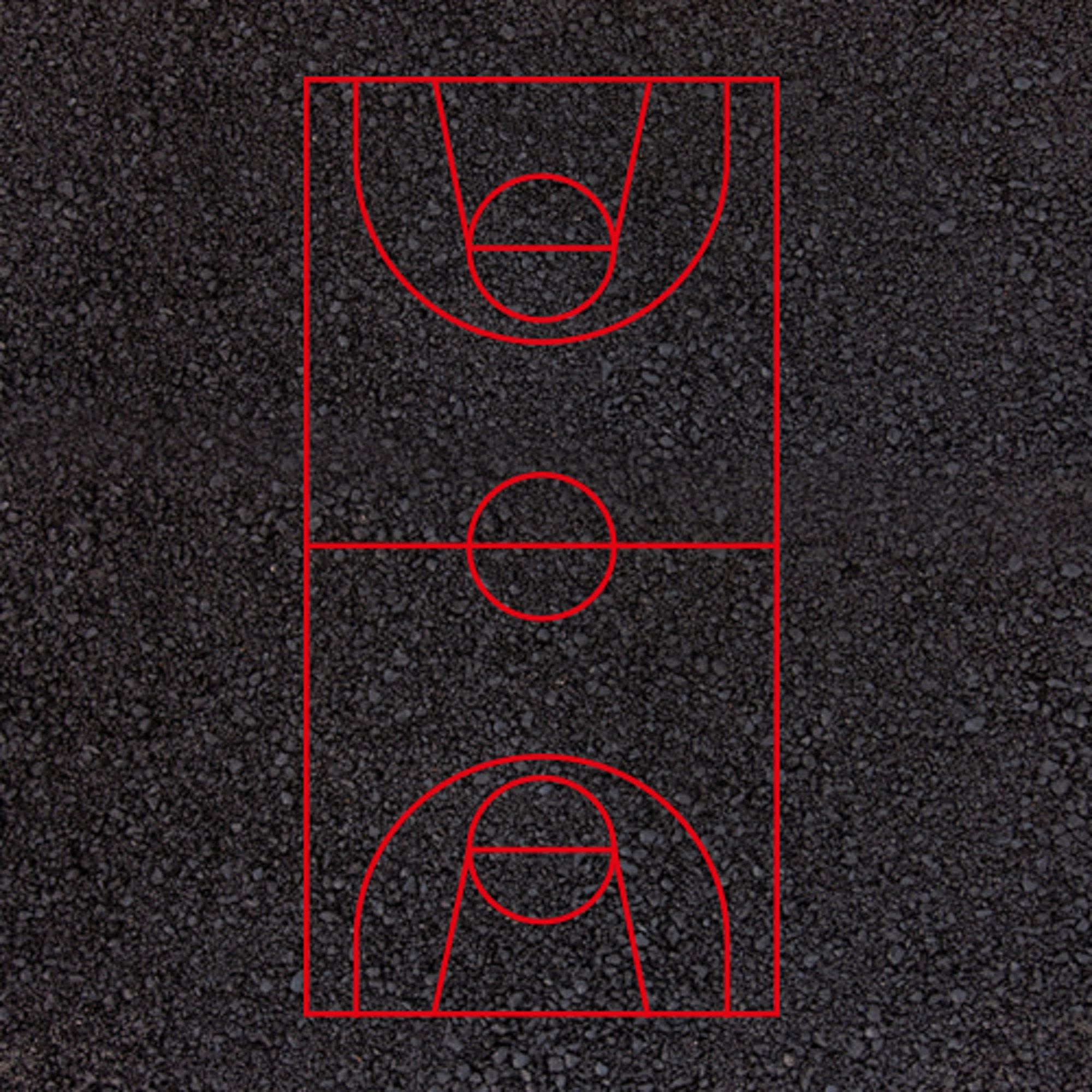 Basketball Court Red Markings