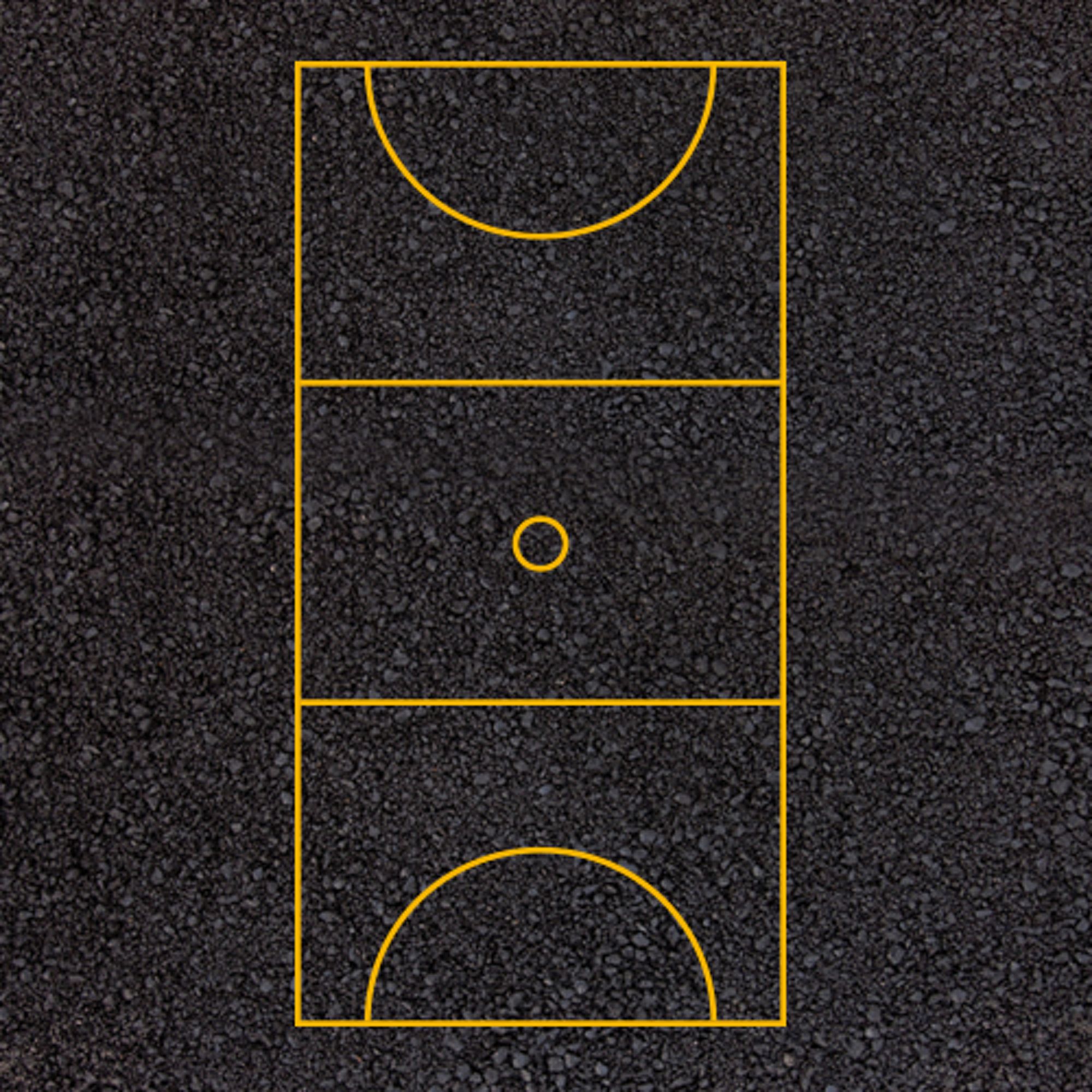 Netball Court Yellow Markings