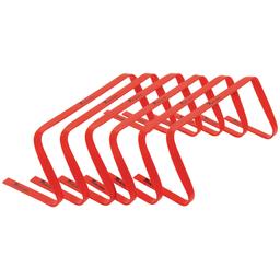 Precision Flat Hurdles - Red - 9in - Pack of 6
