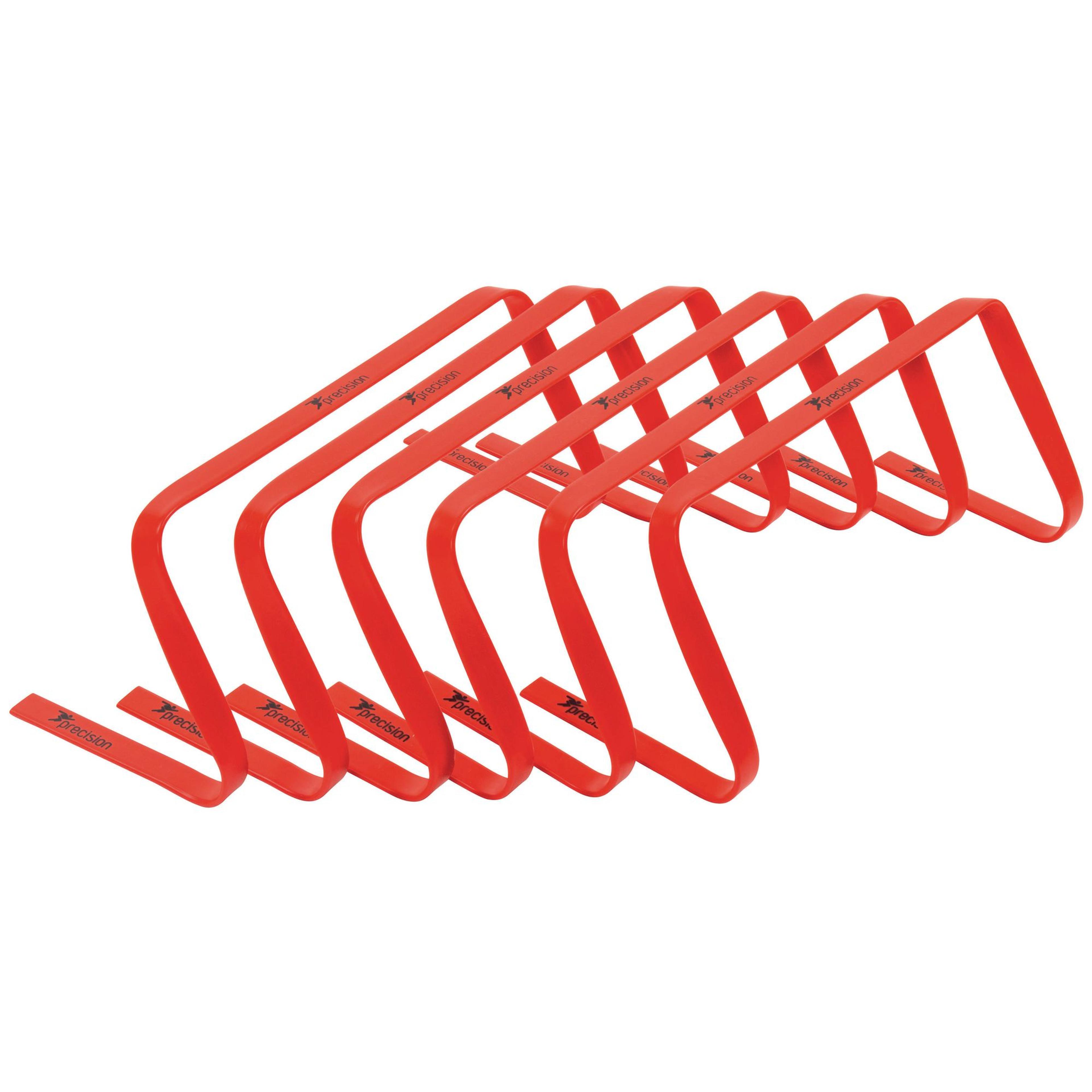 Precision Flat Hurdles - Red - 9in - Pack of 6