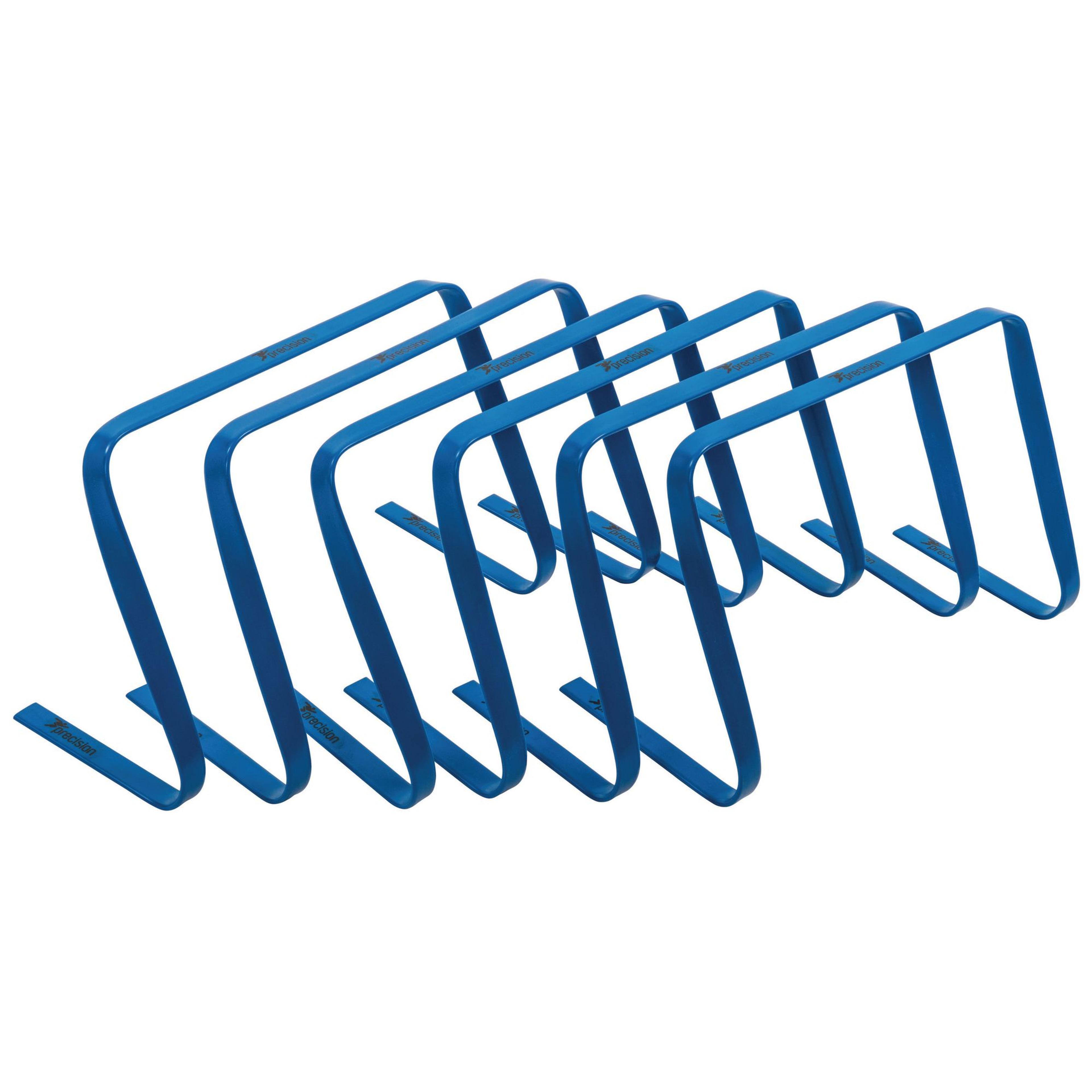 Precision Flat Hurdles - 12in - Blue - Pack of 6