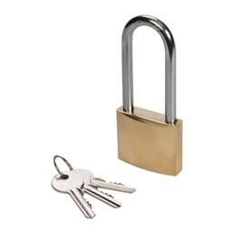 Brass Padlock - 38mm - Long Shackle  