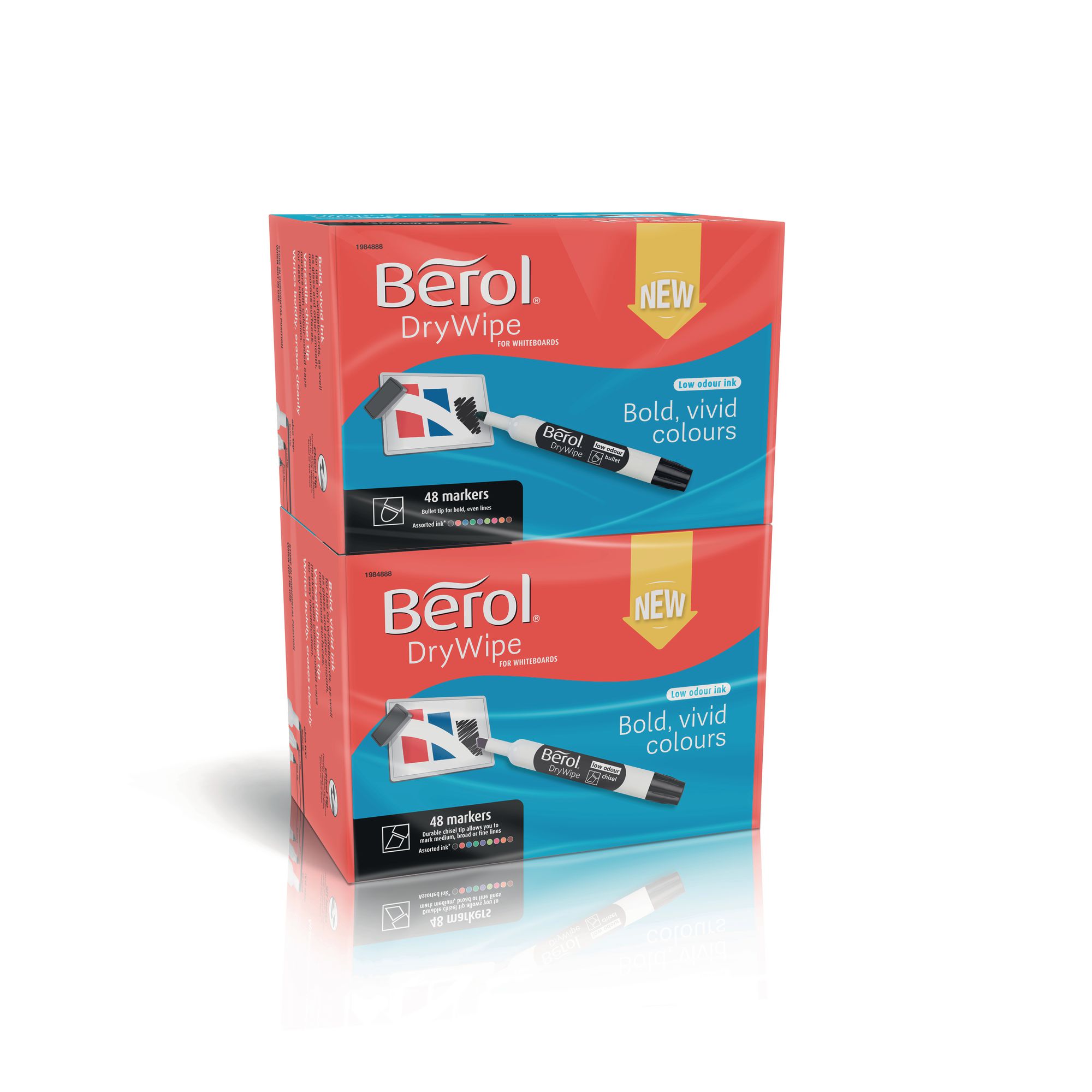 Berol Dry-Wipe Markers Asstd Bullet PK96