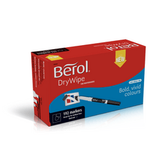 Berol Whiteboard Marker Pens - Black - Broad - Pack of 192